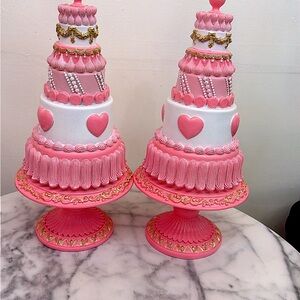 Pink Decorative Tiered Cake Stand Centerpiece - Home Party Supplies